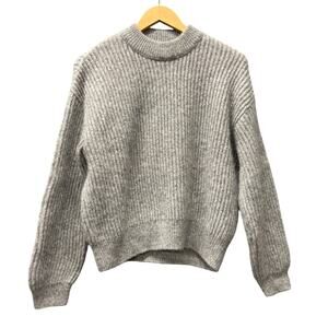 CLOSED Sweater Gray Alpaca Blend Fuzzy Knit Pullover Comfy Coastal Womens XS